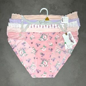 Jessica Simpson Women's Floral No Show Panties - 5‎ Pack